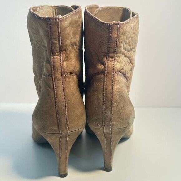 ASH Iggy Victorian Peep Toe Leather Boots Sz 8.5 Cottagecore Regency Punk Style - Picture 9 of 9